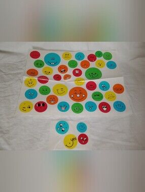 Vintage Highlights for Children Open Happy Face Smiley Sticker 39 Good Stickers
